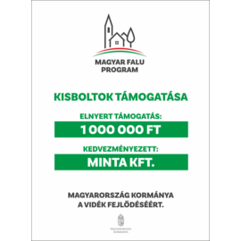 magyar falu program kisboltok támogatói tábla