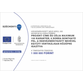 Széchenyi 2020 C típusú projekt tábla - fekvő