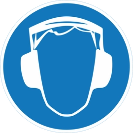 Hallásvédő használata kötelező piktogram matrica