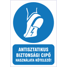 antisztatikus biztonsági cpő használata kötelező