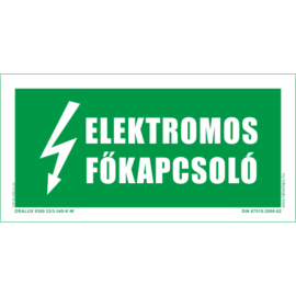 elektromos főkapcsoló- utánvilágító tábla