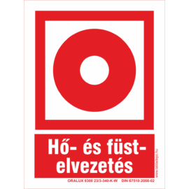 hő és füstelvezető utánvilágító tábla