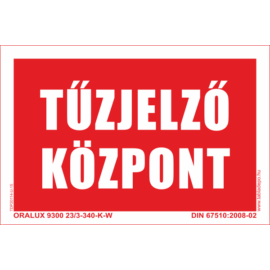 tűzjelző központ, utánvilágító tábla