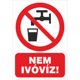 tiltó tábla, nem ivóvíz