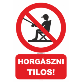 horgászni tilos tábla