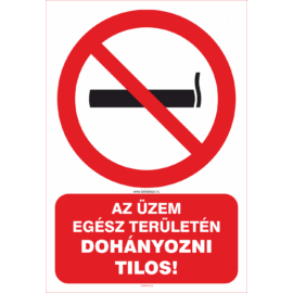 dohányzást tiltó tábla