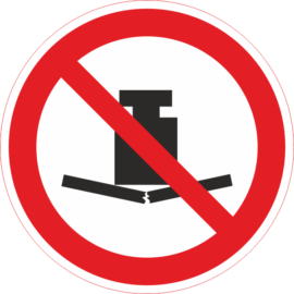 Terhelni tilos tábla – piktogram