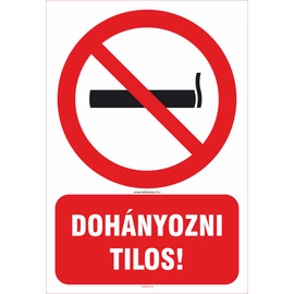 Dohányozni tilos tábla