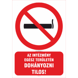 dohányzást tiltó matrica és tábla