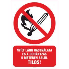 dohányzást tiltó matrica és tábla