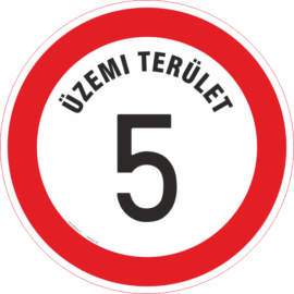 üzemi terület sebességkorlátozó