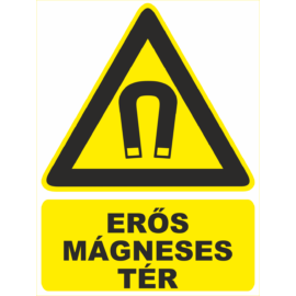 erős mágneses tér tábla és matrica