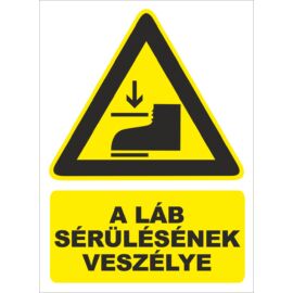 lábsérülés veszélye