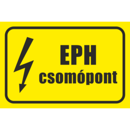 EPH csomópont figyelmeztető matrica