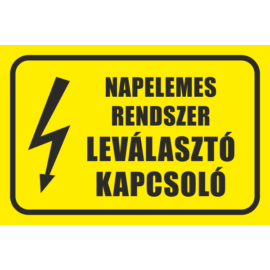 napelemes rendszer leválasztó kapcsoló tábla vagy marica