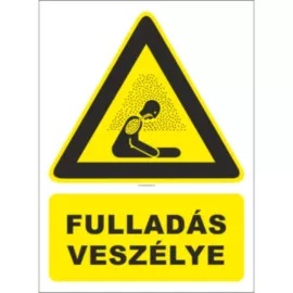 fulladás veszélye tábla