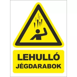 lehulló jégdarabok veszélye