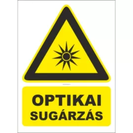 Optikai sugárzás tábla