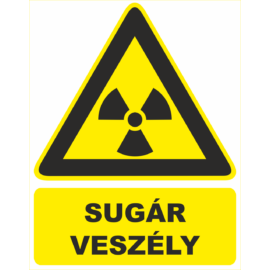 Sugárveszély matrica
