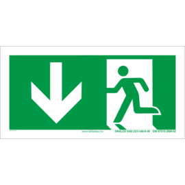 menekülési útvonal tábla balra le menekülési útvonal tábla balra le