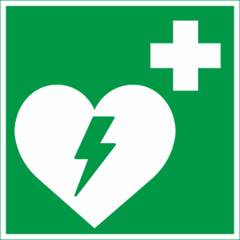 elsősegélynyújtó hely tábla, defibrillátor tábla