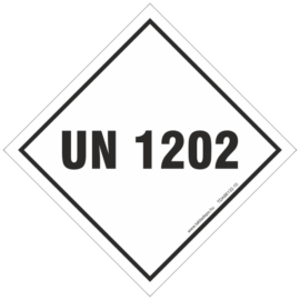 UN 1202 (gyúlékony folyadék, gázolaj) matrica