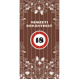 Nemzeti Dohánybolt szalagfüggöny - népi - barna