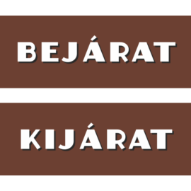 bejárat kijárat matrica szett trafikba