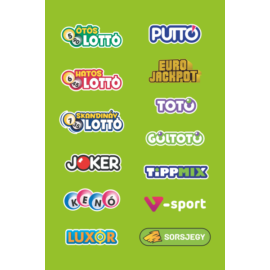 Lottózó játékok kirakatmatrica
