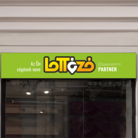 lottózó tábla az Ön üzletének nevével