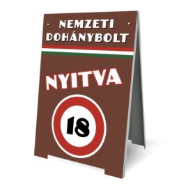 Nemzeti Dohánybolt megállító tábla