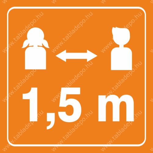 biztonságos távolság matrica