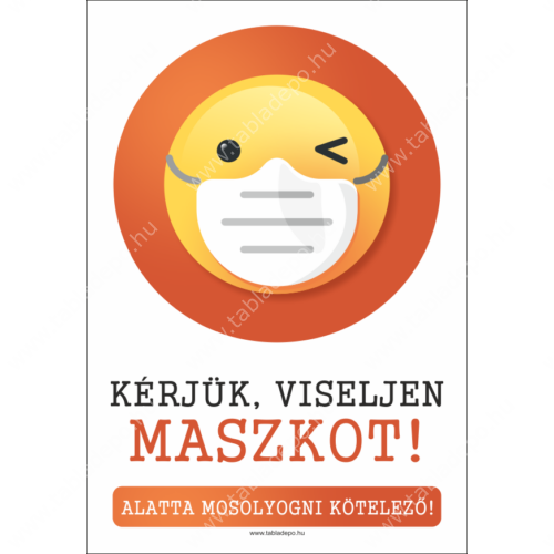 kérjük viseljen maszkot tábla és matrica