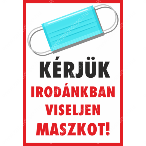 kérjük viseljen maszkot tábla és matrica