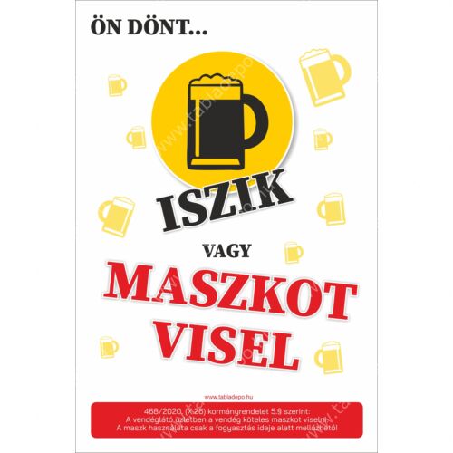 maszk használata kötelező matrica
