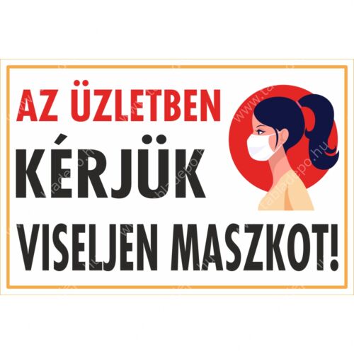maszk használata kötelező matrica