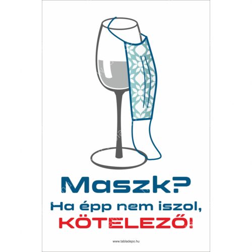 maszk használata kötelező matrica
