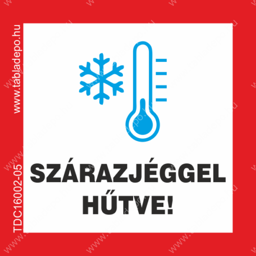 szárazjéggel hűtve matrica