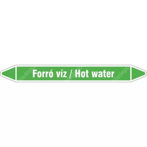 forró víz csőjelölő
