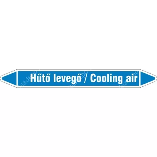 hűtő levegő csőjelölő