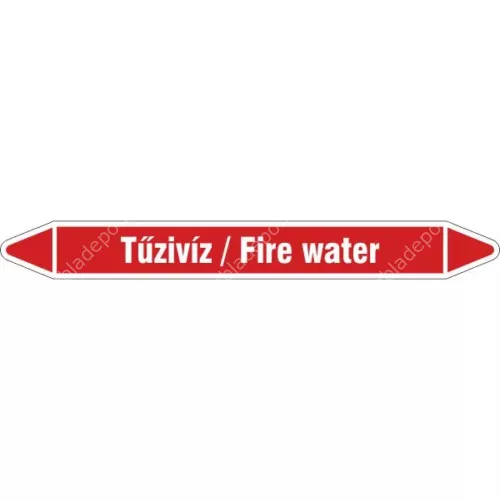 tűzivíz csőjelölő