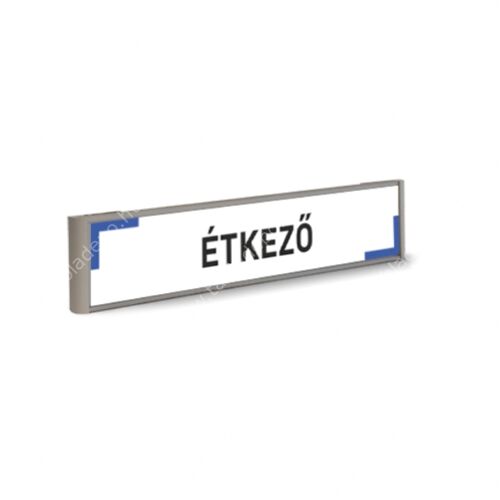 étkező felirat - fekete-kék