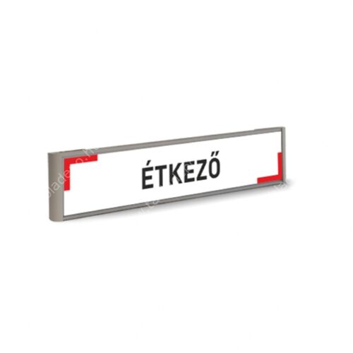 étkező felirat - fekete-piros