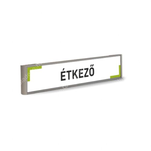 étkező felirat - fekete-zöld