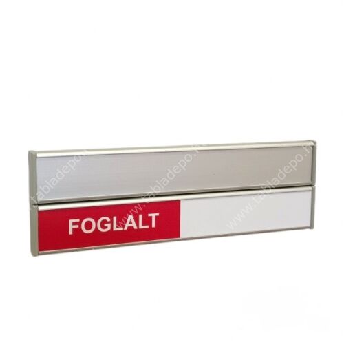 fali információs tábla - felirat nélkül/szabad/foglalt