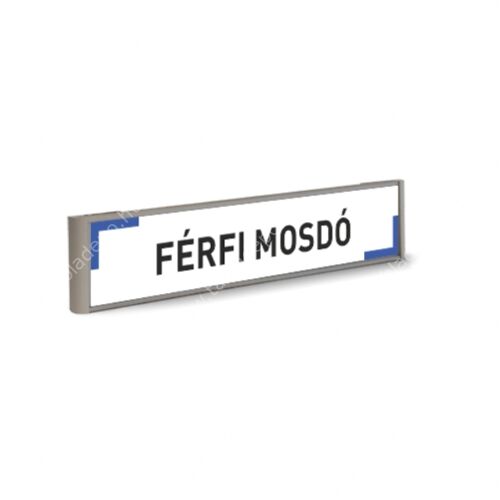 férfi mosdó felirat - fekete-kék