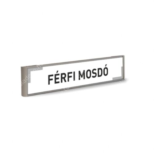 férfi mosdó felirat - fekete-szürke