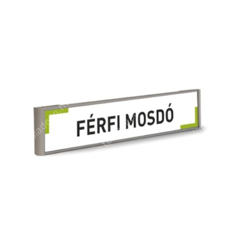 férfi mosdó felirat - fekete-zöld