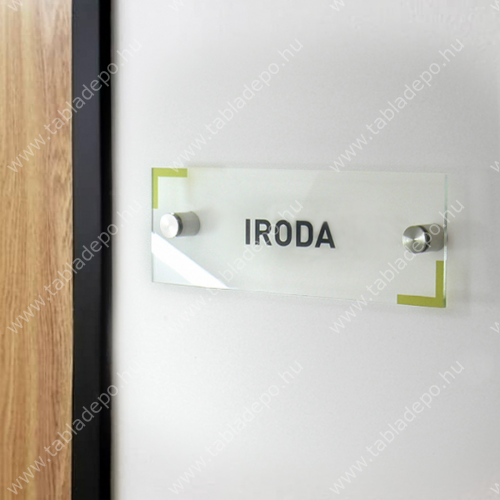 iroda plexi ajtó névtábla