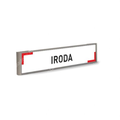 iroda tábla - fekete-piros